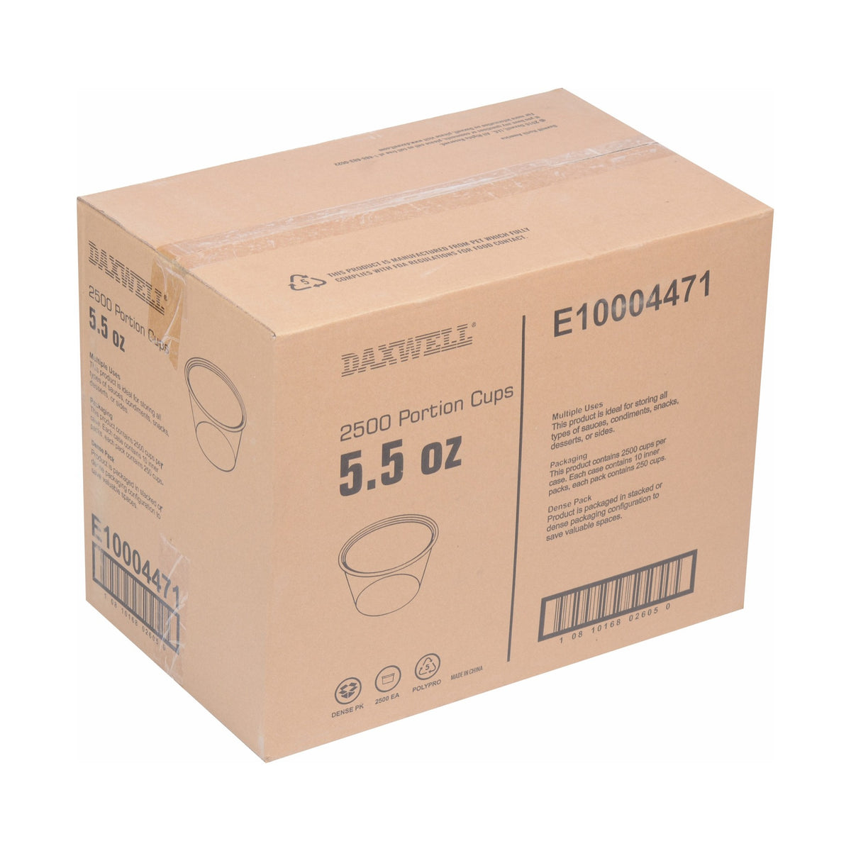 5.5 oz. Portion Cups - E10004471 packaging