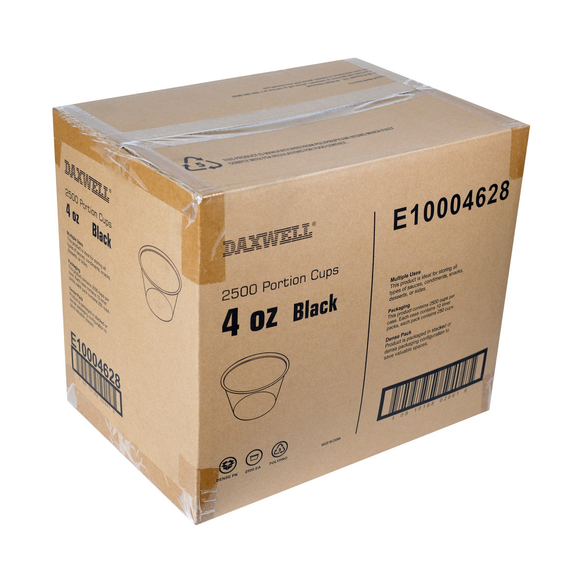 4 oz. Portion Cups, Black - E10004628 packaging