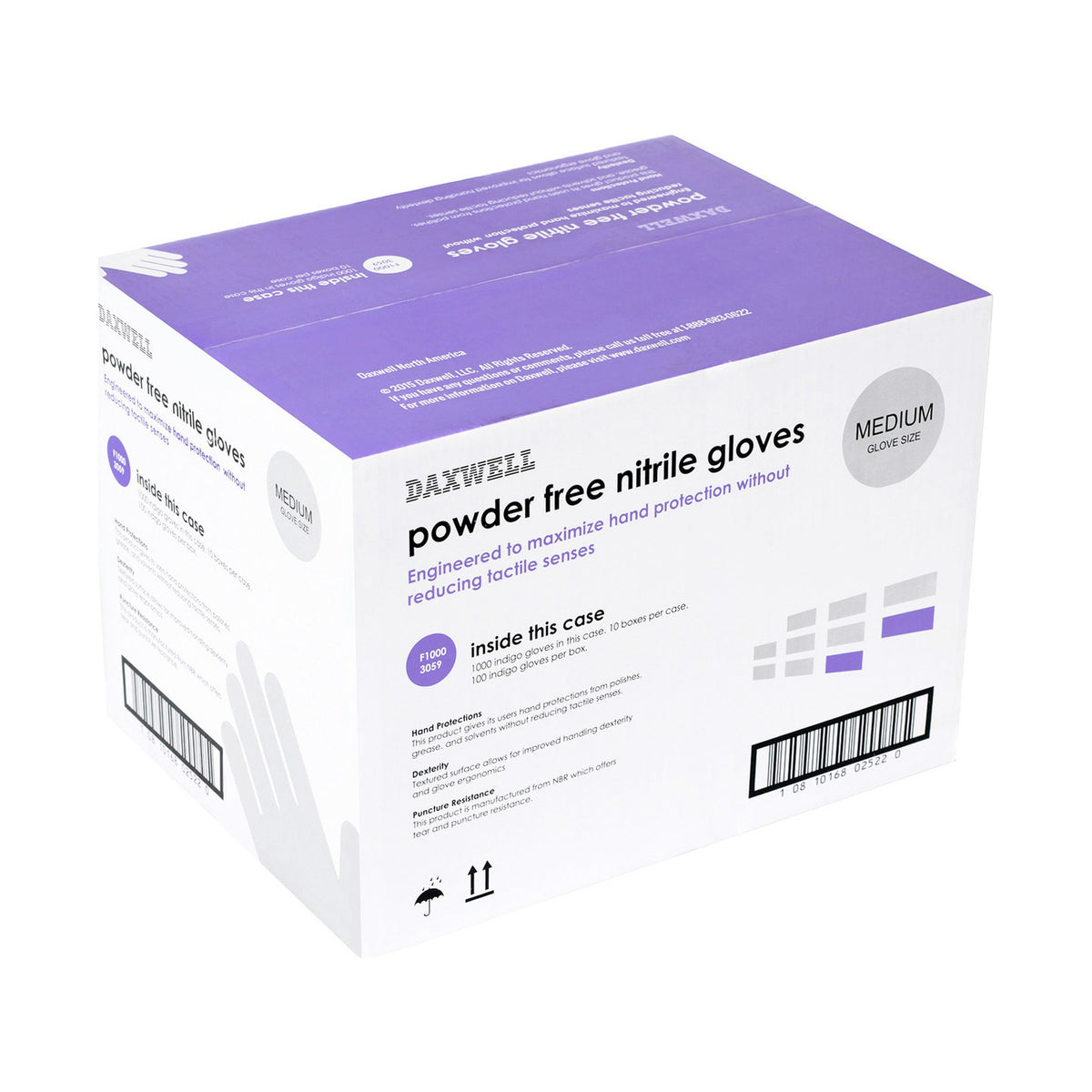 Nitrile General Purpose Gloves, Indigo - F10003059 packaging