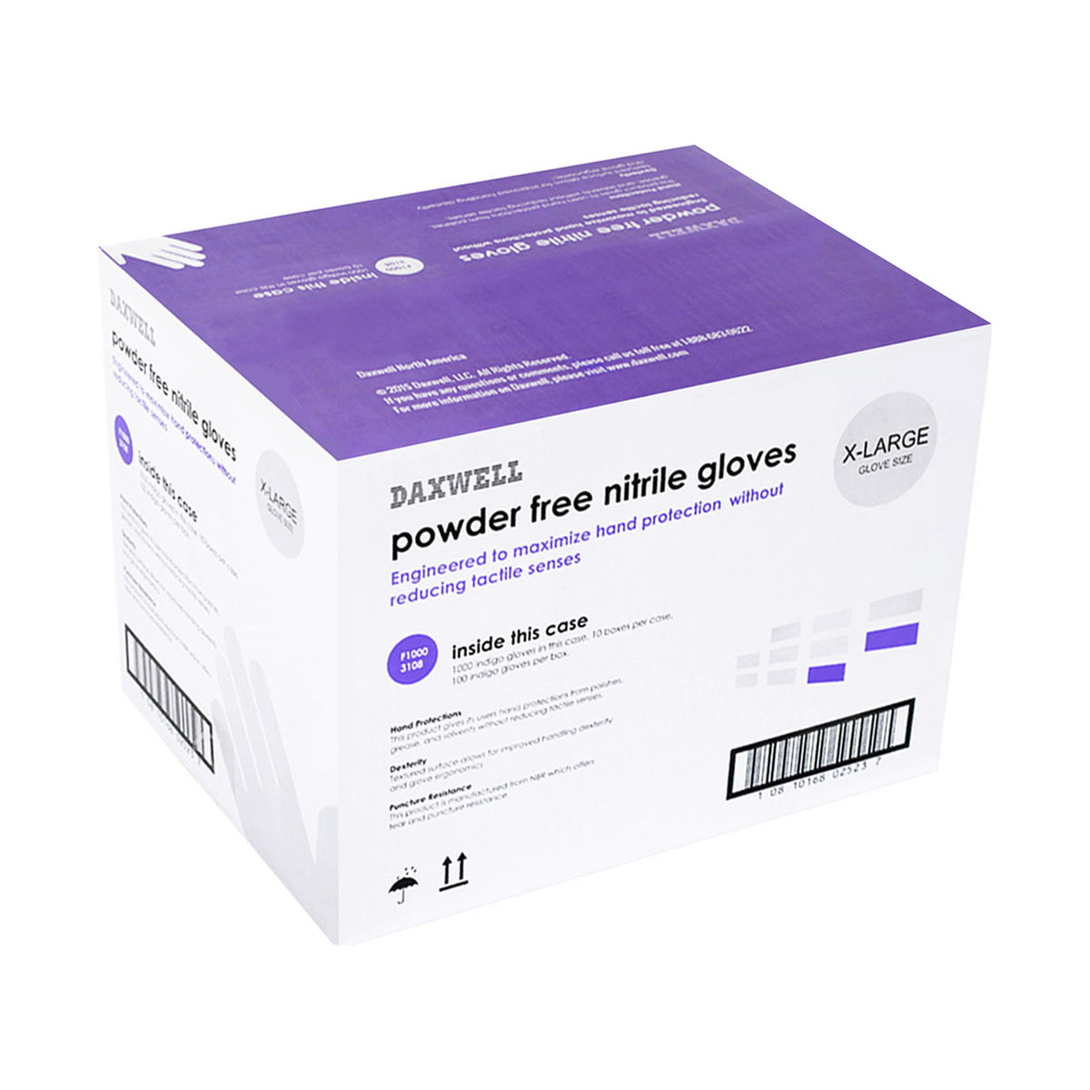 Nitrile General Purpose Gloves, Indigo - F10003108 packaging
