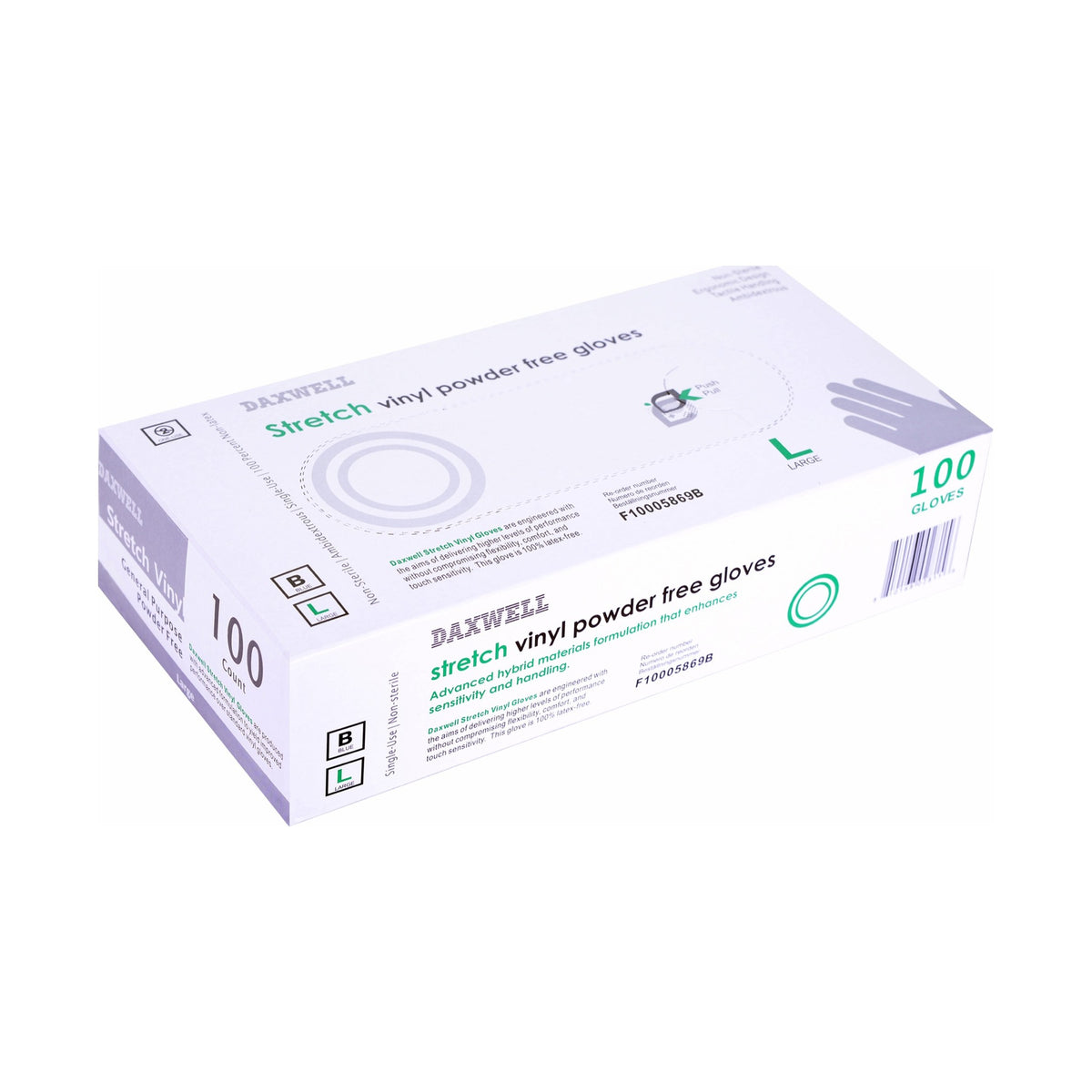 Stretch Vinyl General Purpose Gloves - F10005869B packaging
