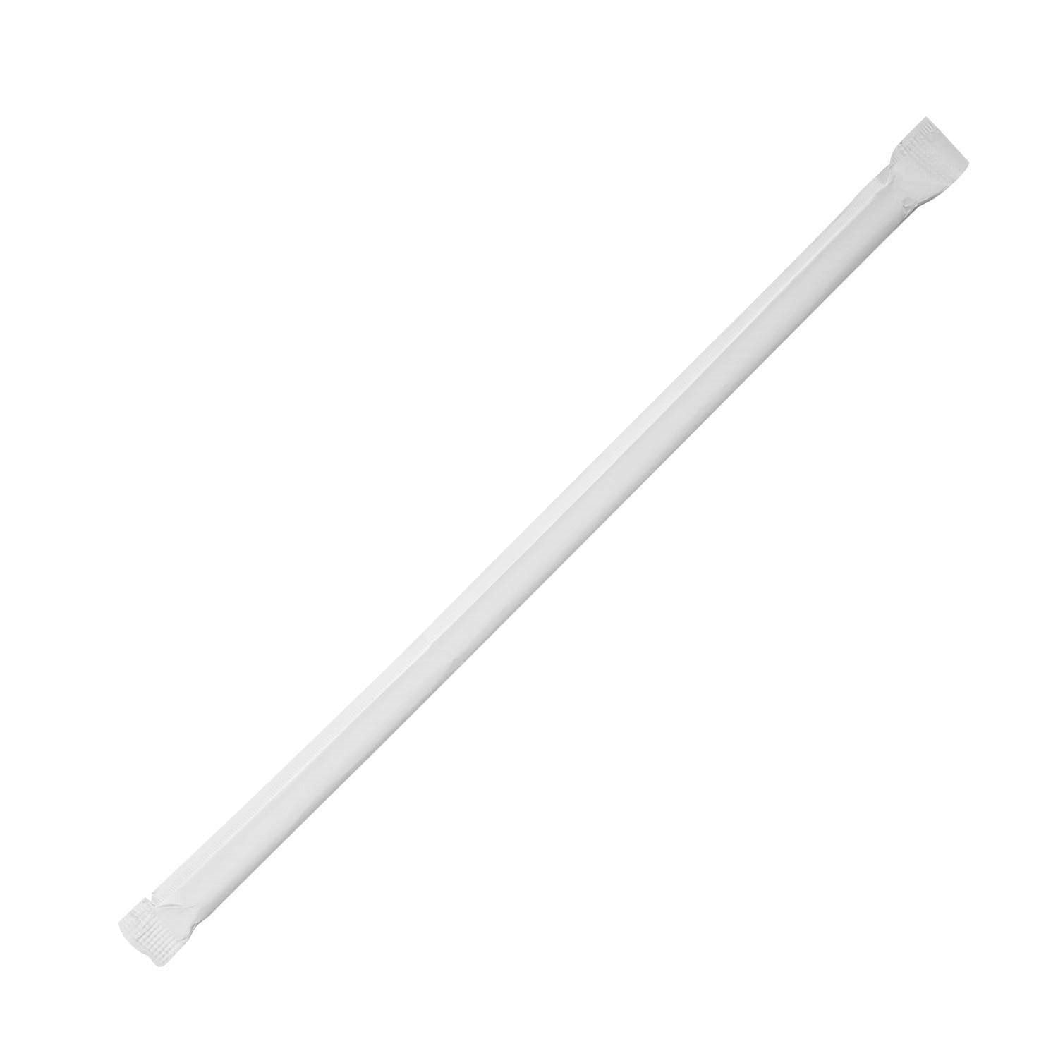 7.75" Jumbo Paper Wrapped Plastic Straws, Translucent - Daxwell