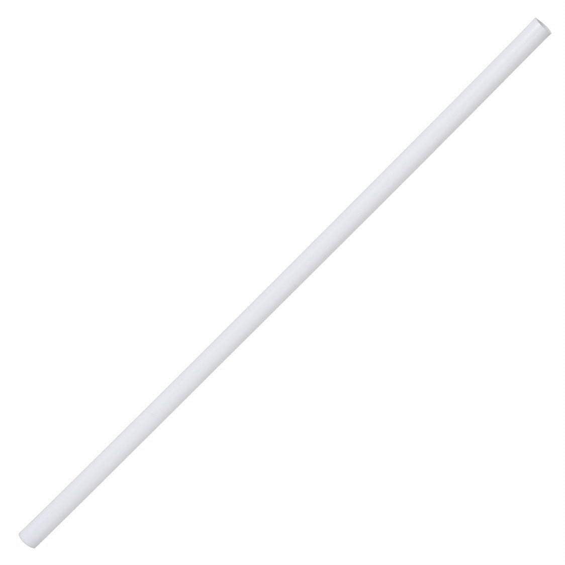 5" Paper Wrapped Compostable Milk Straws, White - Daxwell