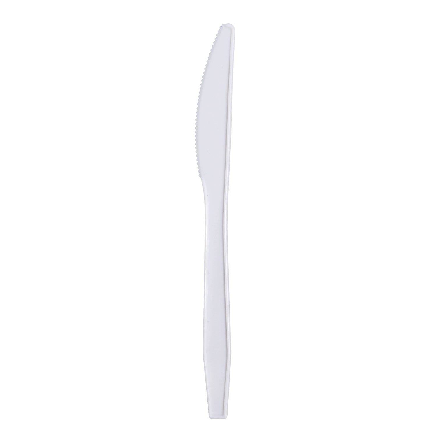 Medium-Heavy Weight Polypropylene Knives, White - Daxwell