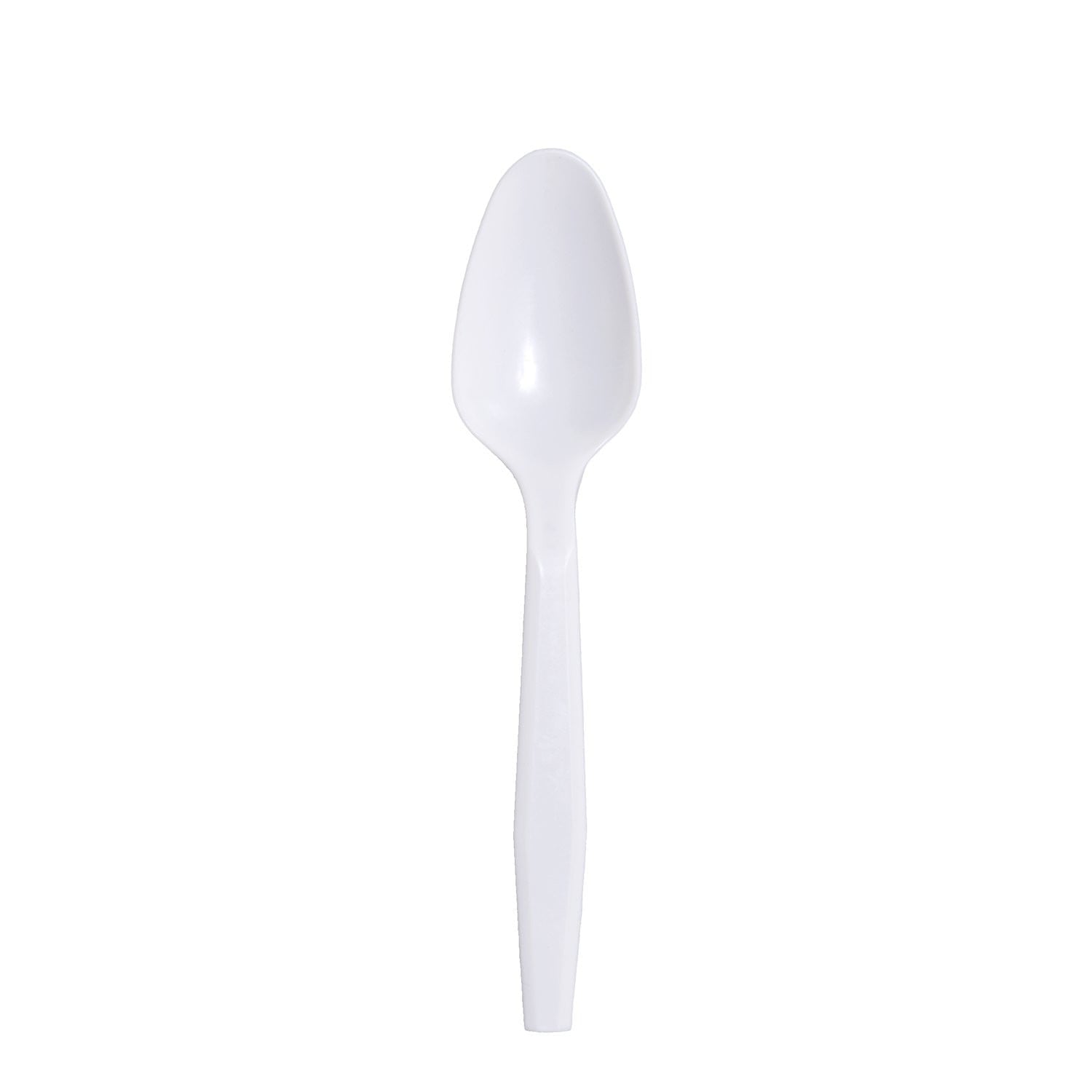 Medium-Heavy Weight Polypropylene Teaspoons, White - Daxwell