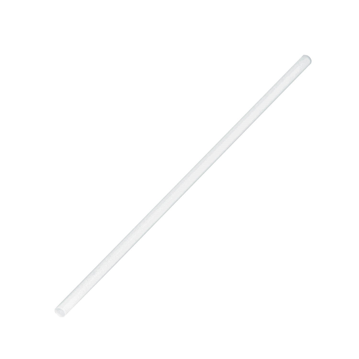 5.75" Slim Paper Wrapped Plastic Milk Straws, White - Daxwell