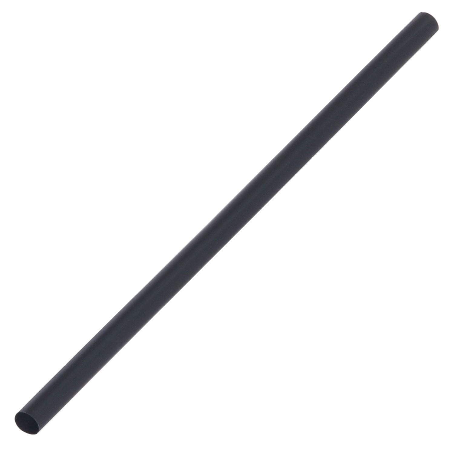 7.75" Giant Paper Wrapped Plastic Straws, Black - Daxwell