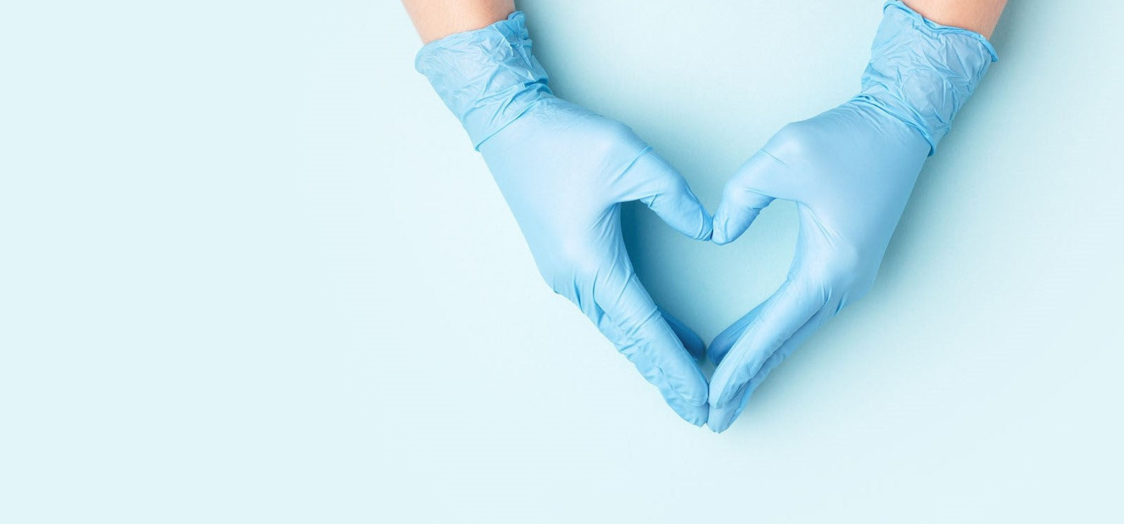 Blue nitrile general purpose gloves for industrial use.