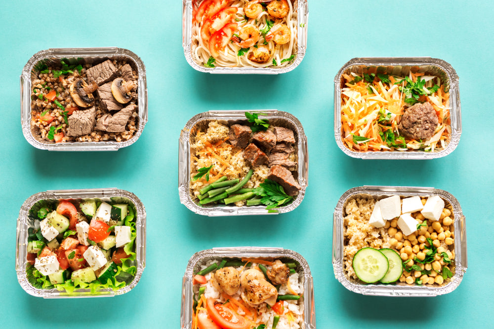Foil containers used for takeout food
