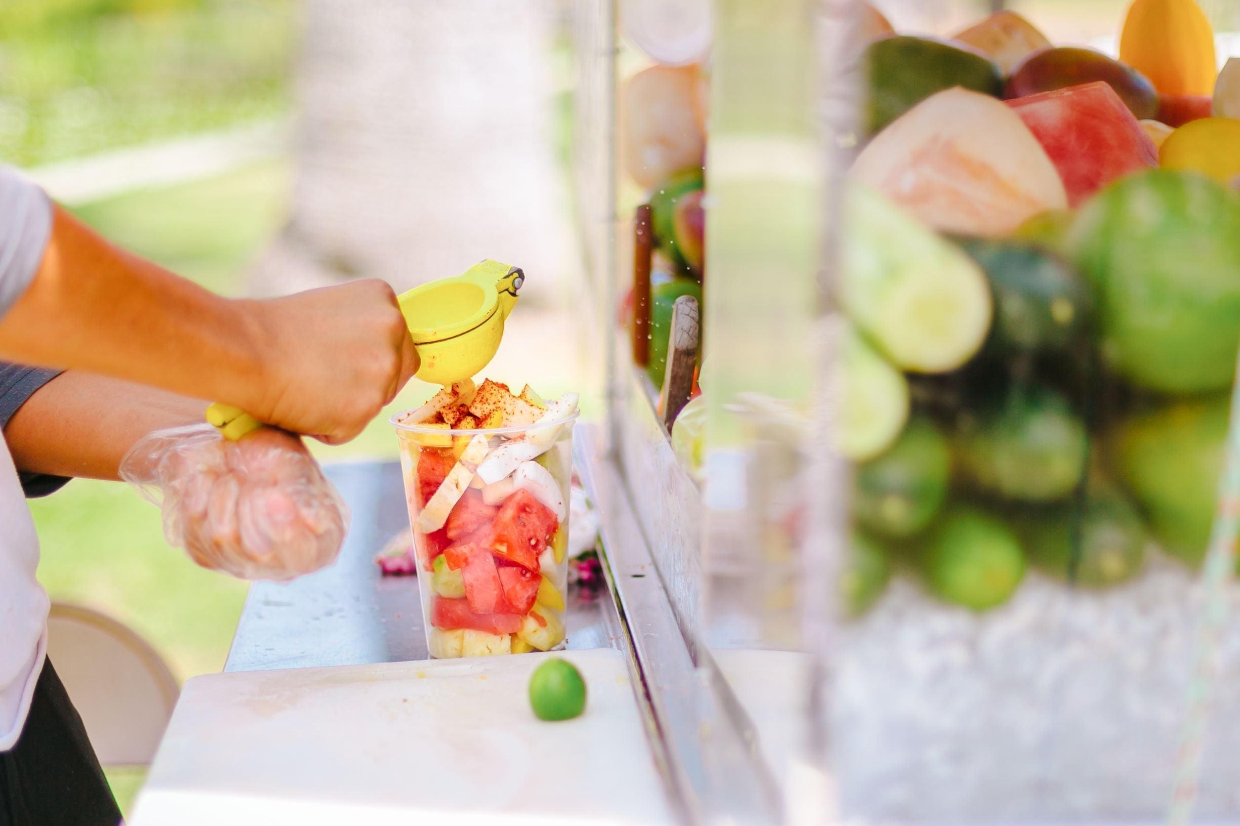 Deli container used to store fruits on the go