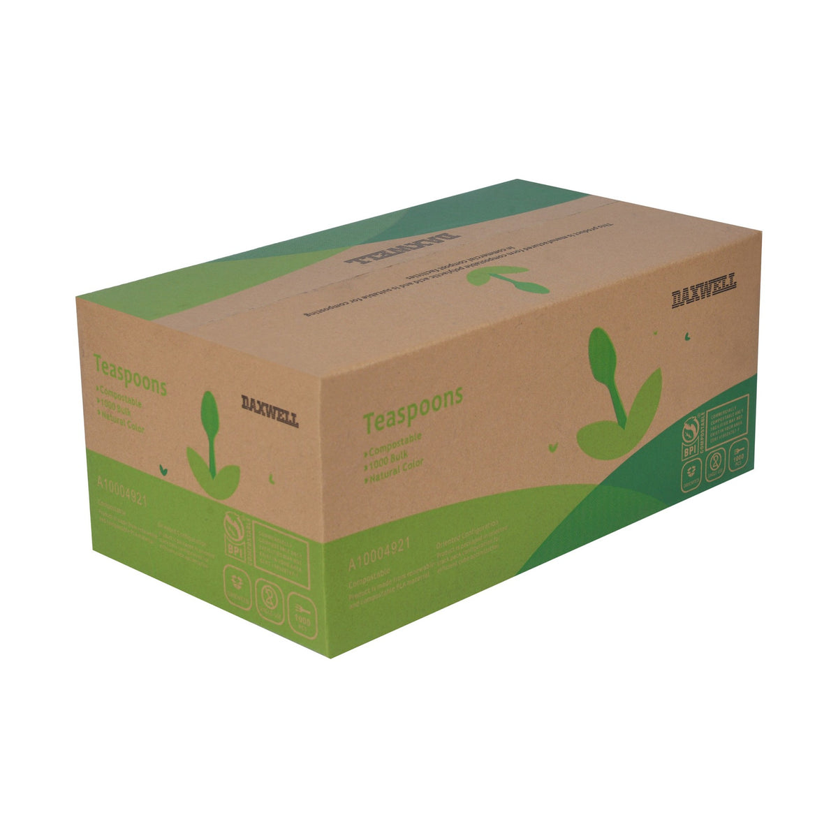 Medium Heavy Weight Compostable Teaspoons, Natural - A10004921 packaging
