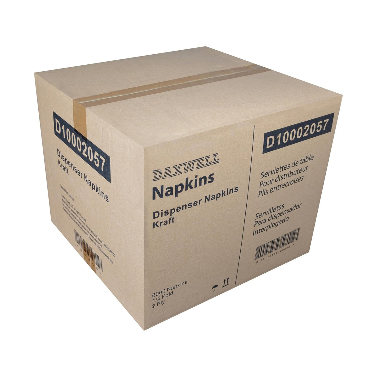 Interfold Dispenser Napkins, Kraft - D10002057 packaging