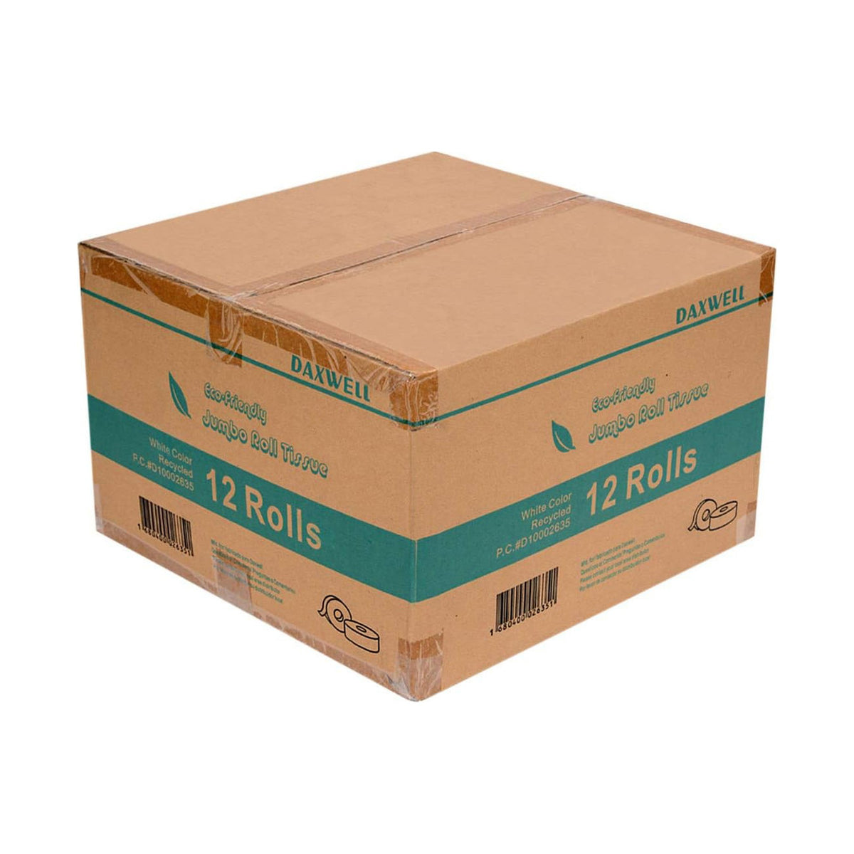 Jumbo Roll Bath Tissue, White - D10002635 packaging