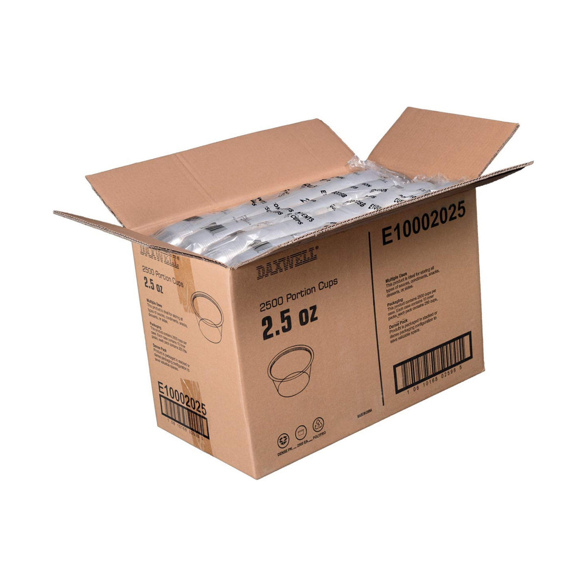 2.5 oz. Portion Cups - E10002025 packaging