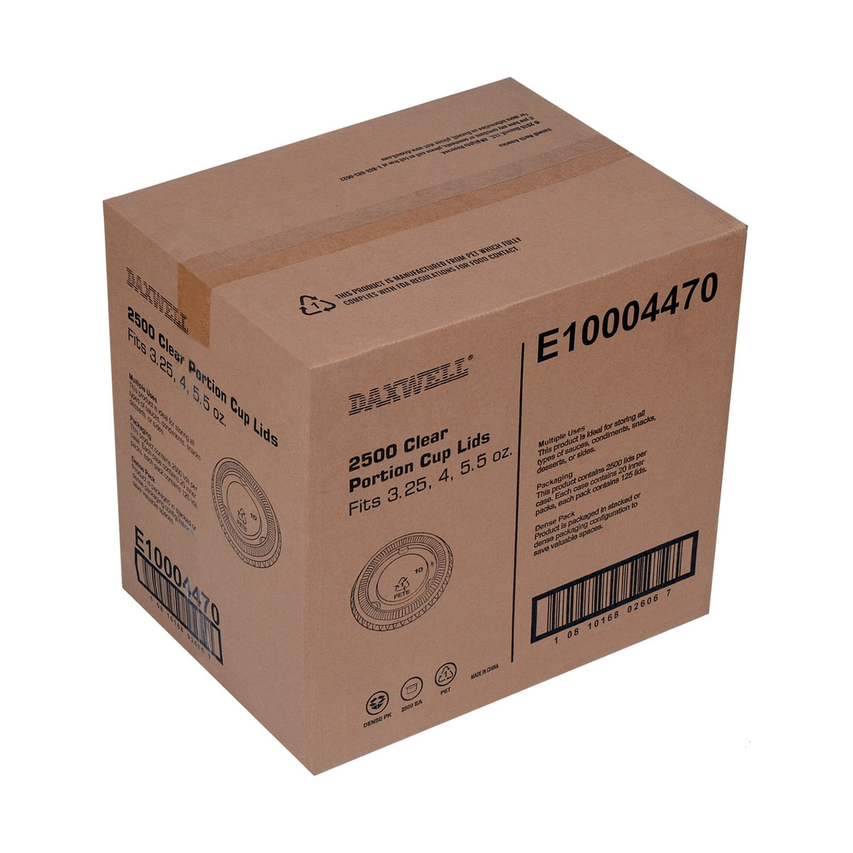 Plastic Lid for 3.25-5.5 oz. Portion Cups - E10004470 packaging