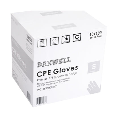 Embossed Cast Poly Gloves - F10000177 packaging