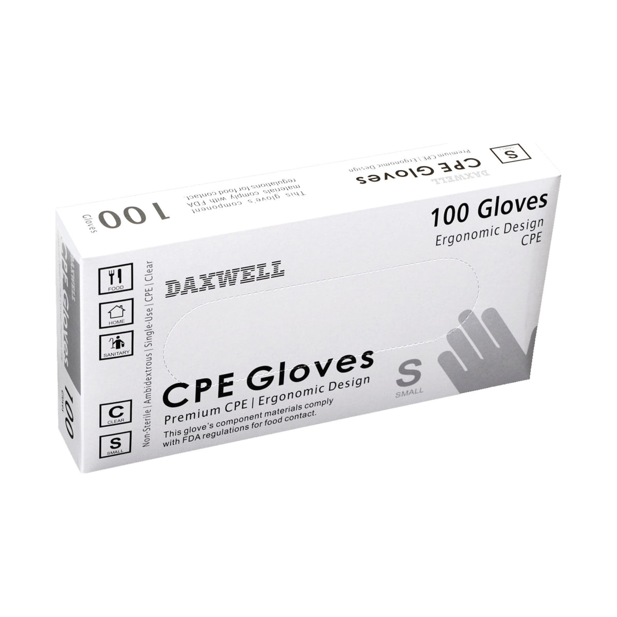 Embossed Cast Poly Gloves - F10000177B packaging