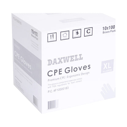 Embossed Cast Poly Gloves - F10000183 packaging