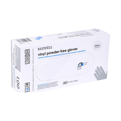 Vinyl General Purpose Powder-Free Gloves, Blue - F10001299B packaging