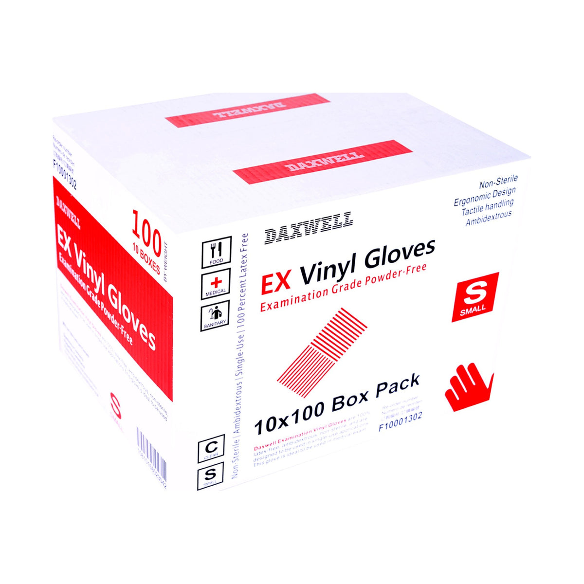 Vinyl Examination Gloves - F10001302 packaging