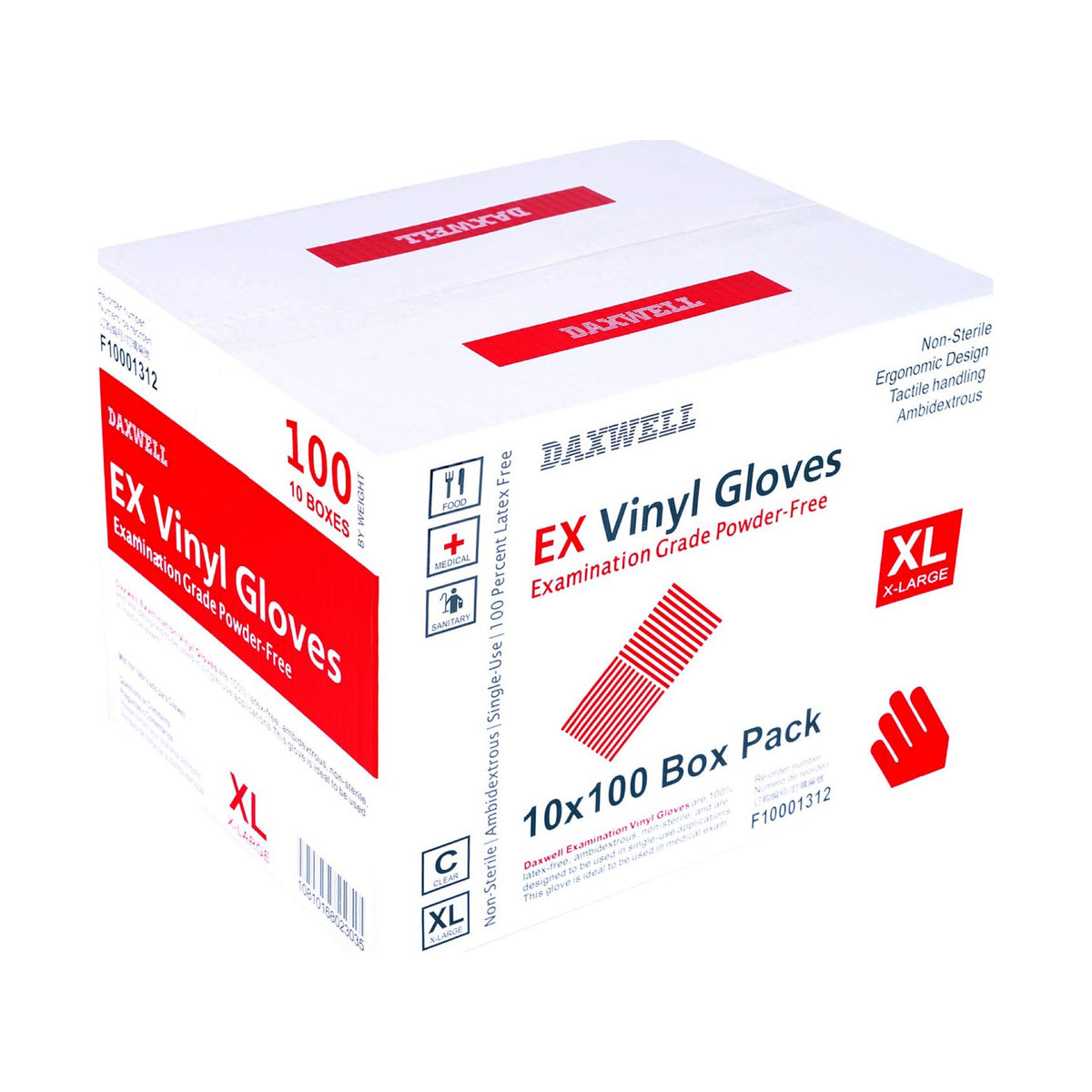 Vinyl Examination Gloves - F10001312 packaging