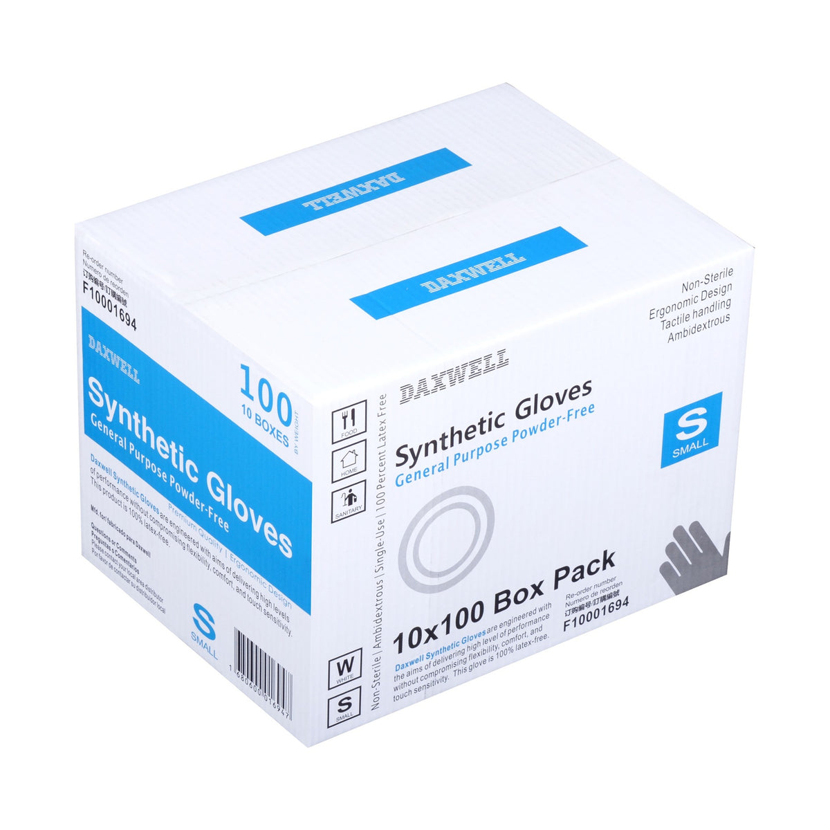 Synthetic Vinyl General Purpose Powder-Free Gloves - F10001694 packaging