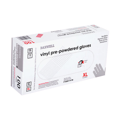Vinyl General Purpose Pre-Powdered Gloves - F10001747B packaging