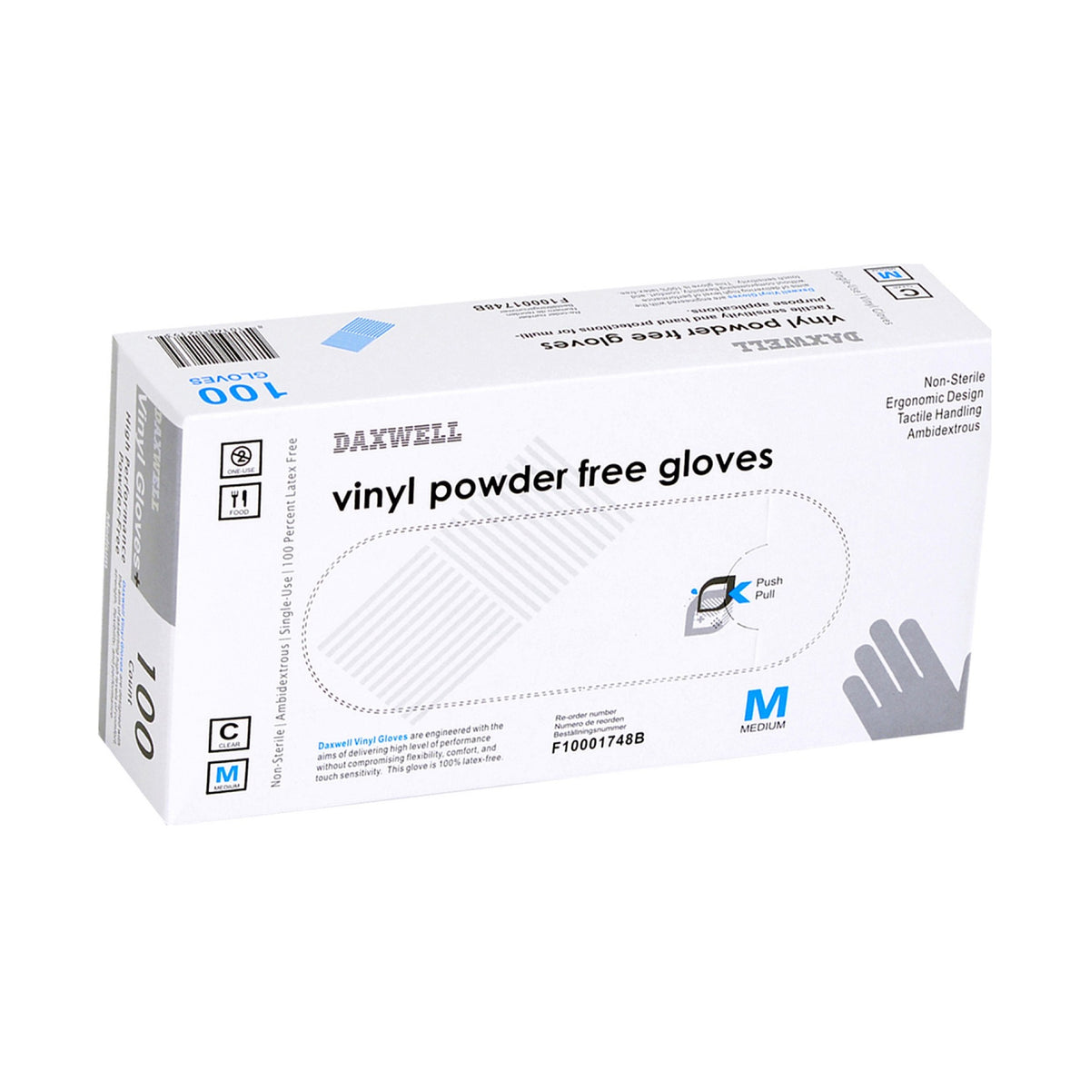 Vinyl General Purpose Powder-Free Gloves - F10001748B packaging