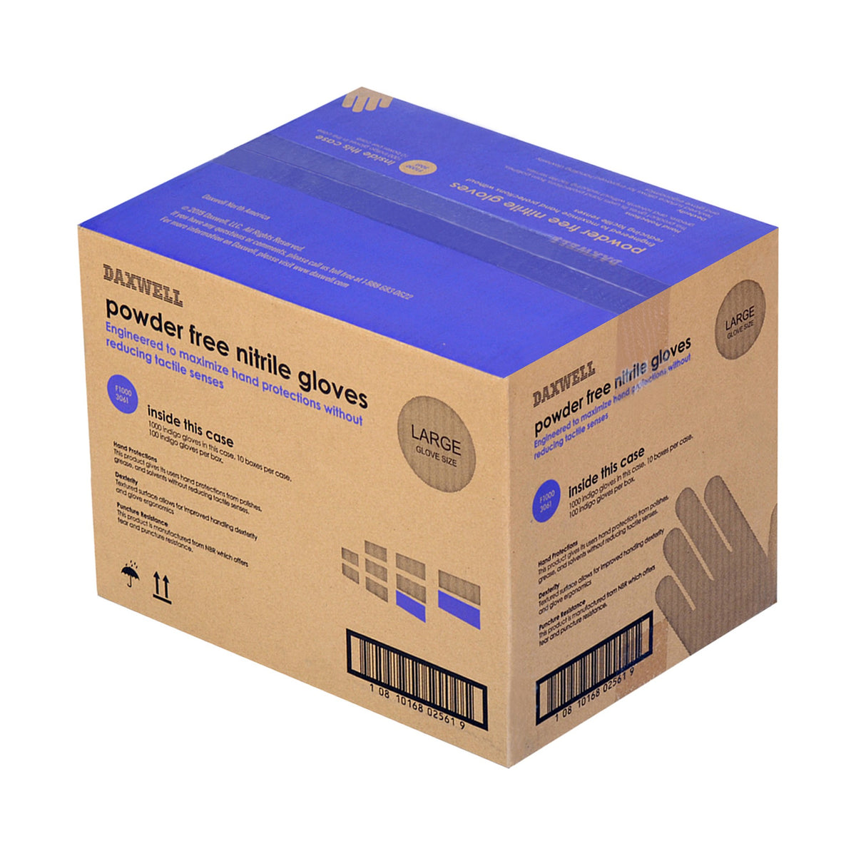 Nitrile General Purpose Gloves, Indigo - F10003061 packaging