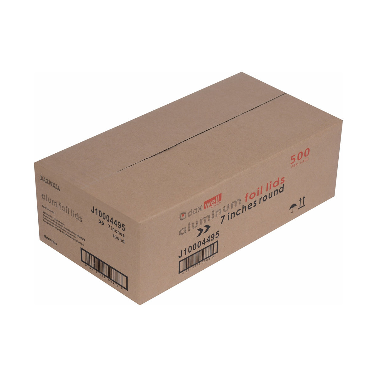 7" Foil Round Laminated Lids - J10004495 packaging