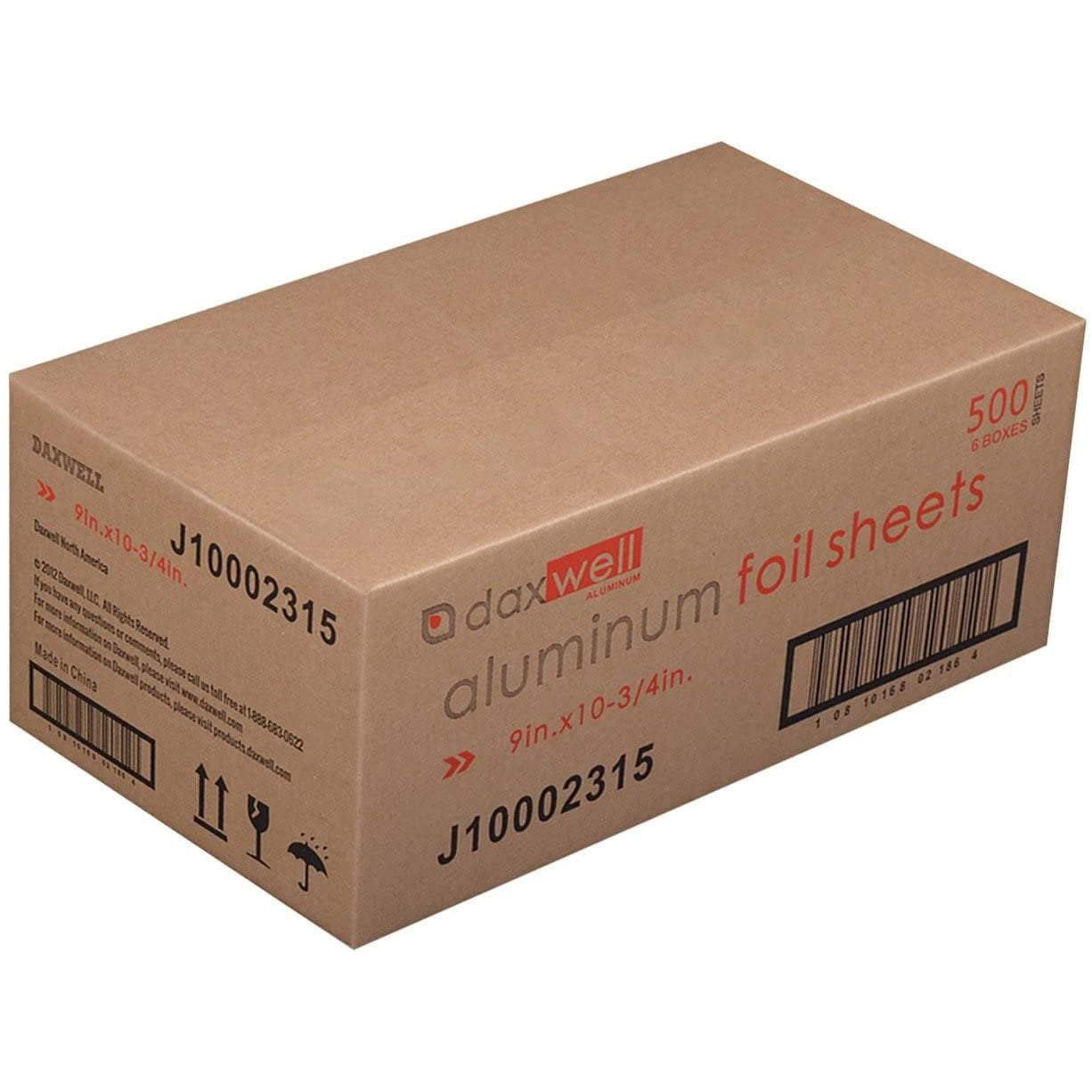 Durable Packaging Pop-Up Aluminum Foil Sheets, 12 x 10 3/4, 500/Box, 6 Boxes/Carton