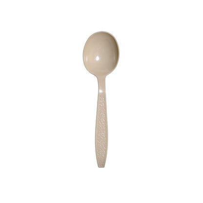 Full Size Heavy Weight Polystyrene Soup Spoons, Champagne - Daxwell