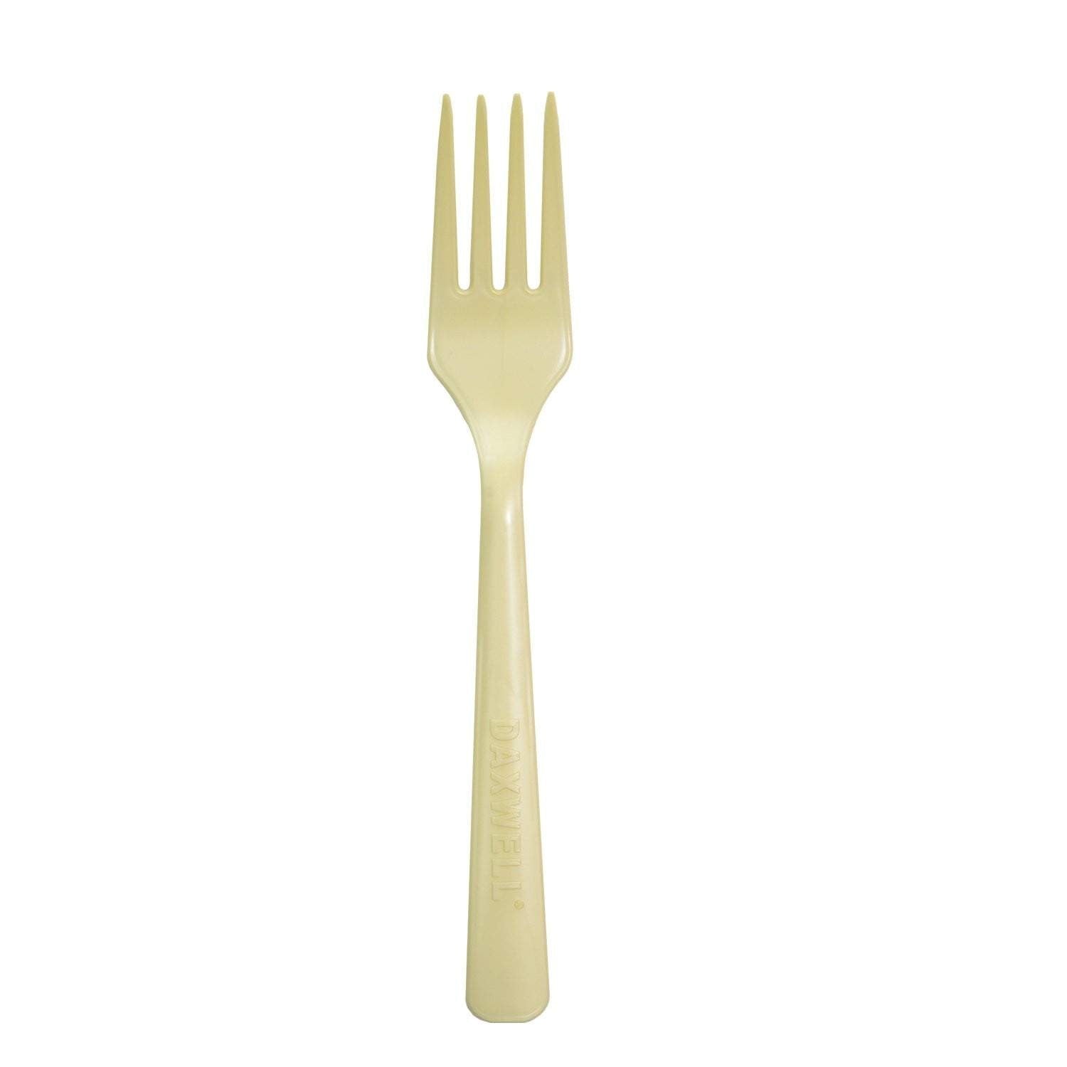 Medium Heavy Weight Compostable Forks, Natural - Daxwell