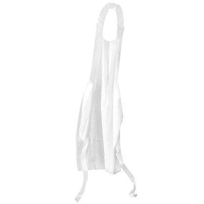 Embossed Cast Poly Apron, White - Daxwell