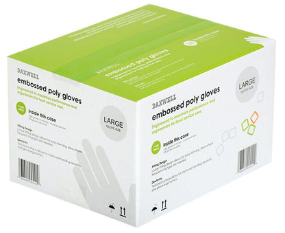 Embossed Poly Gloves Dispenser Pack - Daxwell