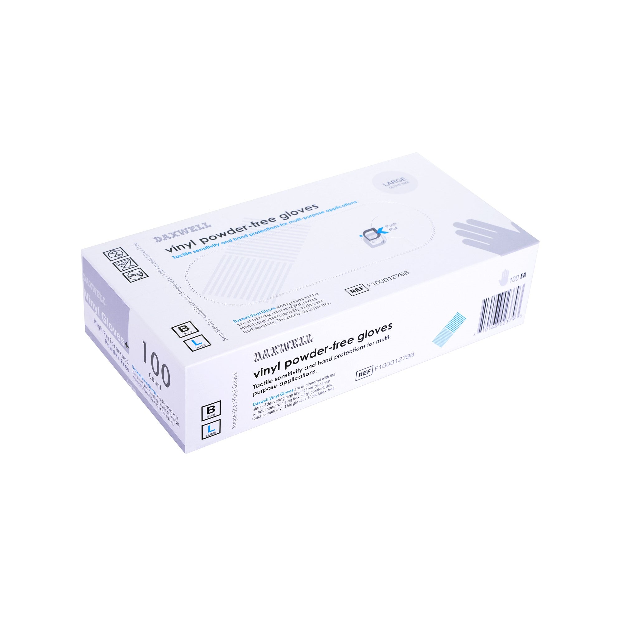 Vinyl General Purpose Powder-Free Gloves, Blue – Daxwell
