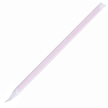 9" Giant Paper Wrapped Plastic Straws, Red - Daxwell